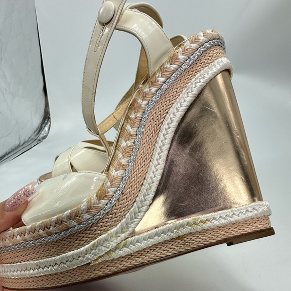 Christian Louboutin Marina Liege 140mm Espadrille Wedge sandals size 11 - Picture 15 of 15